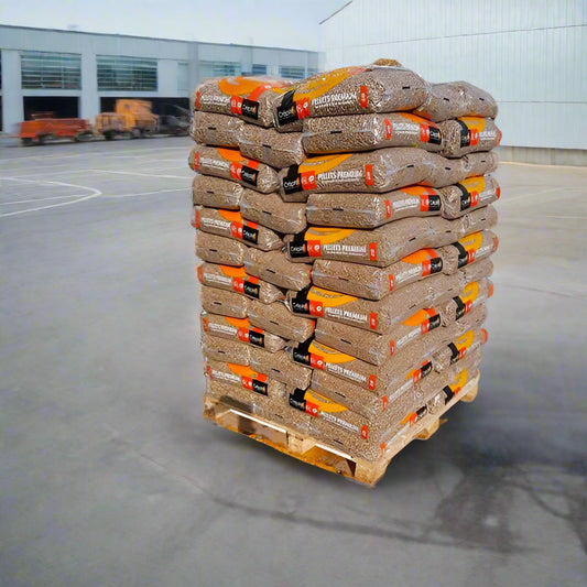 Palette de granulés de bois Crepito Premium avec 72 sacs de 15 kg