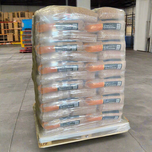 Palette de granulés de bois Giant Flames avec 65 sacs de 15 kg