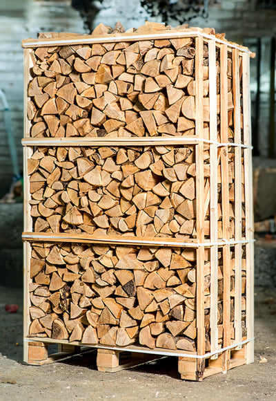 Palette de bois de chauffage en chêne séché au four, 25 cm, 1,8 m³
