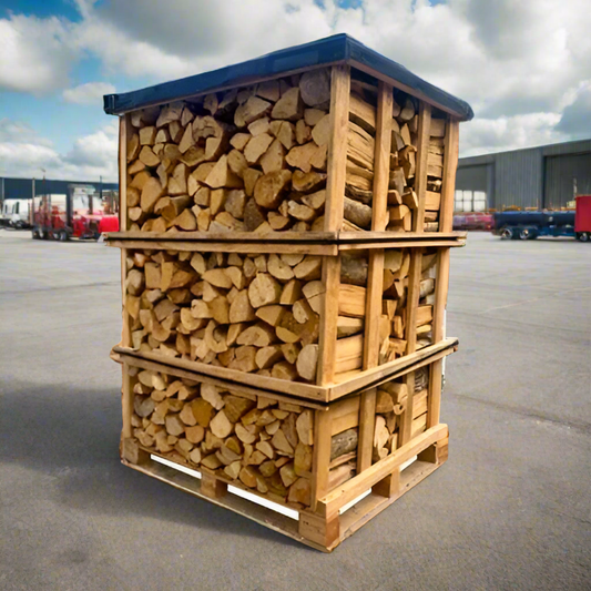 Bûches de bois de chauffage sèches de 45 cm sur palette (2,6 mètres cubes)
