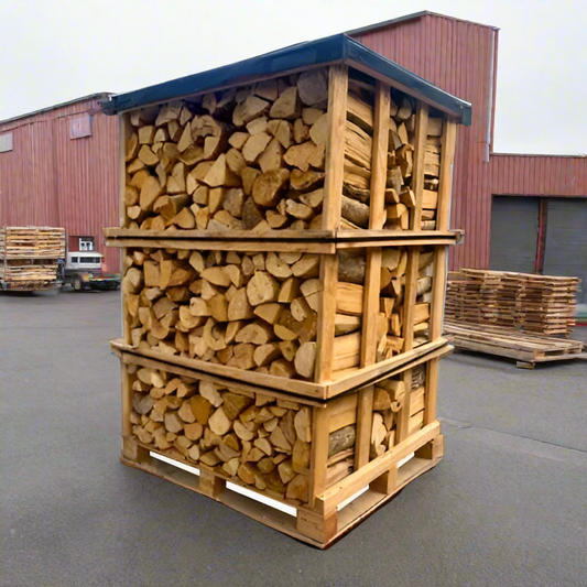 Bûches de bois de chauffage sèches de 30 cm sur une palette (3 mètres cubes)